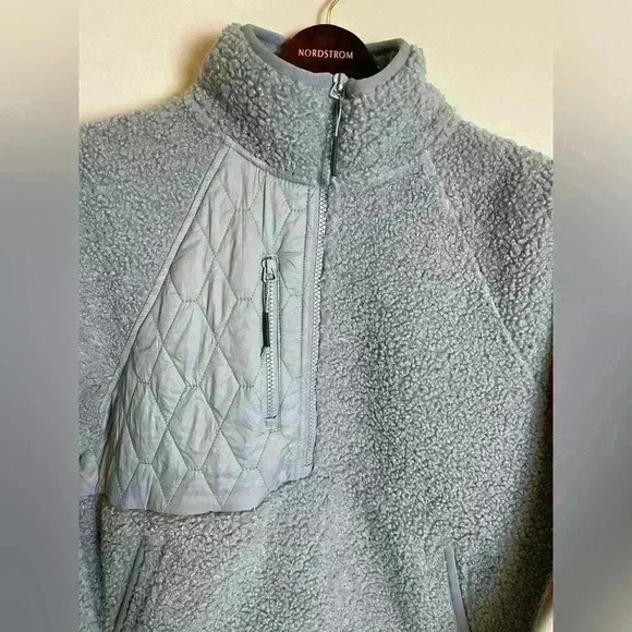 JoyLab Gray Women's 1/2 Zipper Sherpa Pullover Sweatshirt Size S - Picture 4 of 13